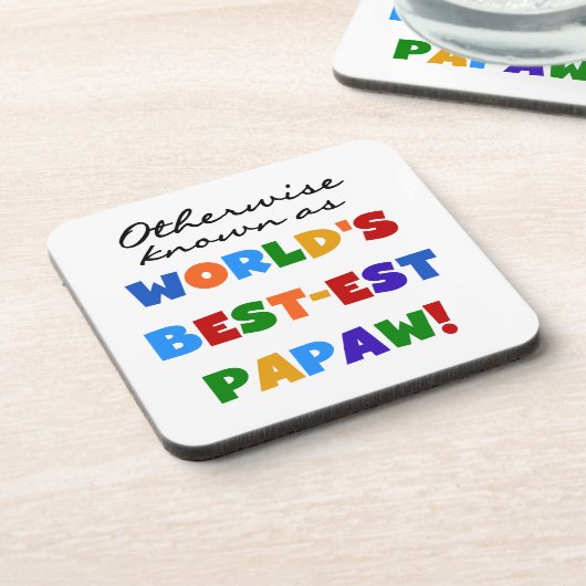 それ以外最高のの最も有名なPapaw Tシャツとギフト コースター (左側)