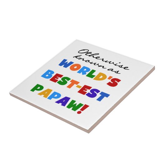 それ以外最高のの最も有名なPapaw Tシャツとギフト タイル (側面)