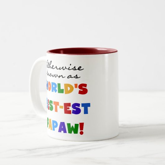 それ以外最高のの最も有名なPapaw Tシャツとギフト ツートーンマグカップ (正面左)