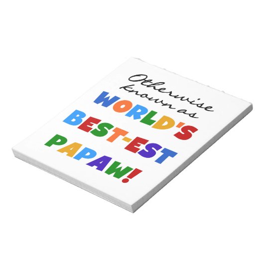 それ以外最高のの最も有名なPapaw Tシャツとギフト ノートパッド (回転)