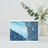 それ元の水彩画の絵画割り当てられる雪が降るため シーズンポストカード (スタンド正面)