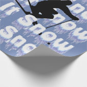 それ冬季スポーツ割り当てられるスキースノーボードの雪が降るため ラッピングペーパー (角)