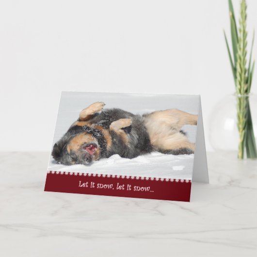 それ割り当てられる雪が降るために、それがクリスマスカード… |の雪が降るようにして下さい シーズンカード (正面)
