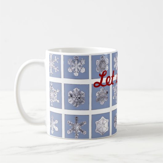 それ割り当てられる雪が降るため! コーヒーマグカップ (左)