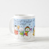 それ割り当てられる雪が降るため コーヒーマグカップ (正面左)