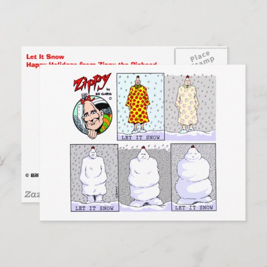 それ割り当てられる雪が降るため シーズンポストカード (正面/裏面)