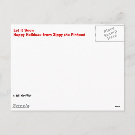 それ割り当てられる雪が降るため シーズンポストカード (裏面)