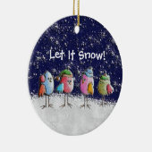 それ割り当てられる雪が降るため! セラミックオーナメント (右)