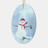 それ割り当てられる雪が降るため セラミックオーナメント (左)