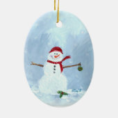 それ割り当てられる雪が降るため セラミックオーナメント (裏面)