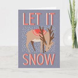 それ割り当てられる雪が降るため! トナカイのクリスマスカード シーズンカード