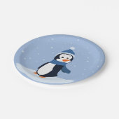 それ割り当てられる雪が降るため! (ペンギン) ペーパープレート (アングル)