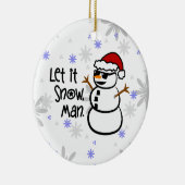 それ割り当てられる雪が降るため、人を配置するため セラミックオーナメント (右)