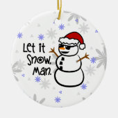 それ割り当てられる雪が降るため、人を配置するため セラミックオーナメント (正面)