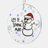 それ割り当てられる雪が降るため、人を配置するため セラミックオーナメント (左)