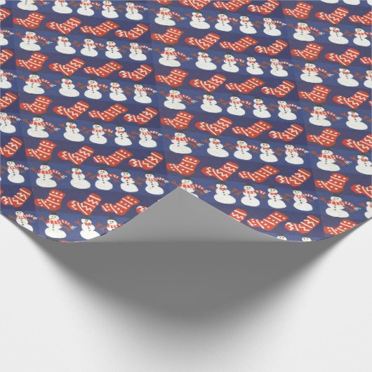 それ包むこと割り当てられるギフト雪が降るため ラッピングペーパー (角)