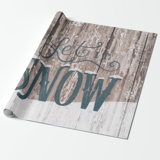 それ包装紙割り当てられるクリスマスの休日の雪が降るため ラッピングペーパー (アンロールド)