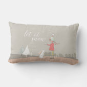 それ女の子およびバニー割り当てられる雪が降るため ランバークッション (裏面)