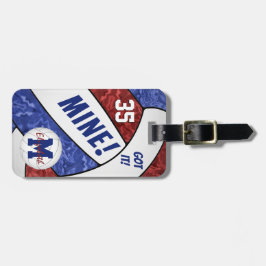 それ得！ガールズマルーンブルーバレーボールチームカラー ラゲッジタグ