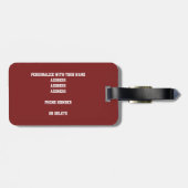 それ得！ガールズマルーンブルーバレーボールチームカラー ラゲッジタグ (裏面横)