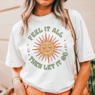 それ感じは、すべてのレトロBoho Sun行かせなさい トライブレンドTシャツ