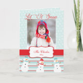 それ挨拶状割り当てられる|の休日の写真の雪が降るため シーズンカード (正面)