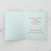 それ挨拶状割り当てられる|の休日の写真の雪が降るため シーズンカード (内部)