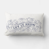 それ枕割り当てられる海軍の冬休みのアクセントの雪が降るため ランバークッション (正面)