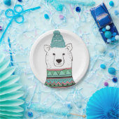 それ白くま割り当てられる雪が降るため ペーパープレート (パーティー)