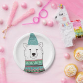 それ白くま割り当てられる雪が降るため ペーパープレート (パーティー)