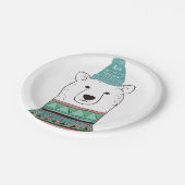 それ白くま割り当てられる雪が降るため ペーパープレート (アングル)