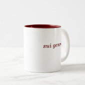 それ自体に特有なあずき色のツートーンマグ(左) ツートーンマグカップ (正面右)