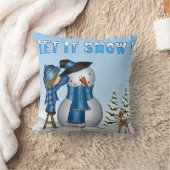 それ装飾用クッション割り当てられる雪だるまの雪が降るため クッション (ブランケット)