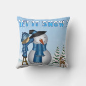 それ装飾用クッション割り当てられる雪だるまの雪が降るため クッション (裏面)