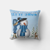 それ装飾用クッション割り当てられる雪だるまの雪が降るため クッション (正面)