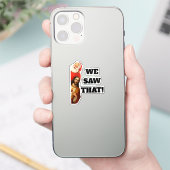 「それ見た!」サンタとイエスの面白いデザイン シール (スマートフォン)