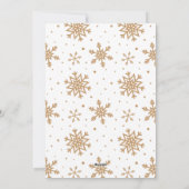 それ赤い雪の地球のクリスマスの写真カード割り当てられる雪が降るため シーズンカード (裏面)