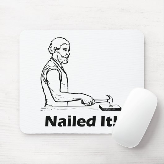 それ釘付けされる! ハンマー用具のおもしろいなユーモアのしゃれ マウスパッド (マウス)