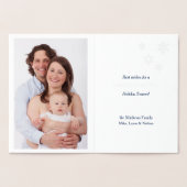 それ銀製の雪片のクリスマス割り当てられる雪が降るため 箔カード (内部)