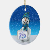 それ陶磁器のオーナメント割り当てられるクリスマスの雪が降るため セラミックオーナメント (右)