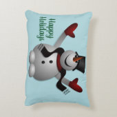 それ雪だるま割り当てられる雪が降るため アクセントクッション (裏面(縦))