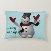 それ雪だるま割り当てられる雪が降るため アクセントクッション (裏面)