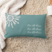 それ雪片割り当てられて士官候補生の青い分野の雪が降るため- ランバークッション (ブランケット)