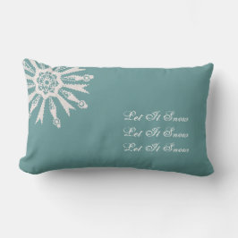 それ雪片割り当てられて士官候補生の青い分野の雪が降るため- ランバークッション