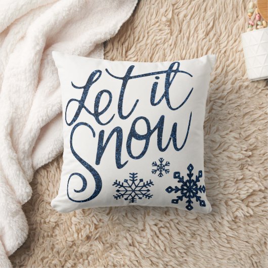 それ青いクリスマスの輝きの枕割り当てられる雪が降るため クッション (ブランケット)