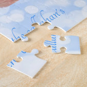 それ青いパズル割り当てられる雪が降るため ジグソーパズル (側面)