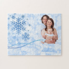 それ青いパズル割り当てられる雪が降るため ジグソーパズル