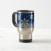 それ青マグ割り当てられる雪が降るため トラベルマグ (正面左)