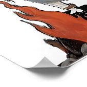 それ面白い - 炎で燃える魔女の女の子スモ ポスター (角)