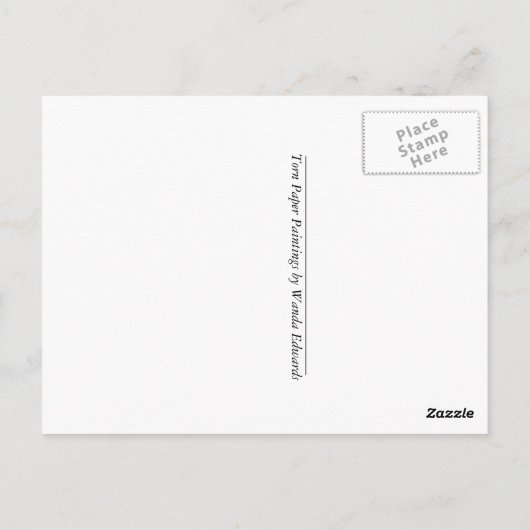 それ、食べるつもり？ - アマガサの切り紙アート ポストカード (裏面)